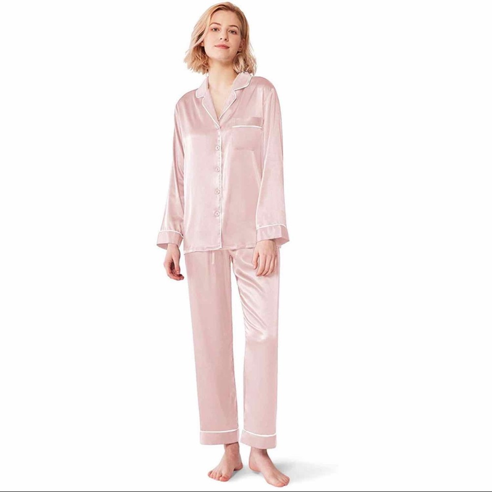 Pink silky pajamas | Super Comfy & Cute